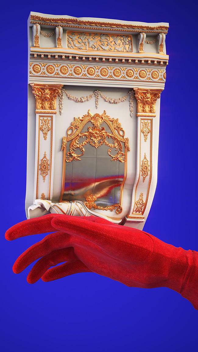 "Tactile Palaces: Buckingham,"  Video by Jonathan Monaghan